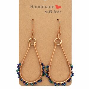 Copper and Beaded Earrings
